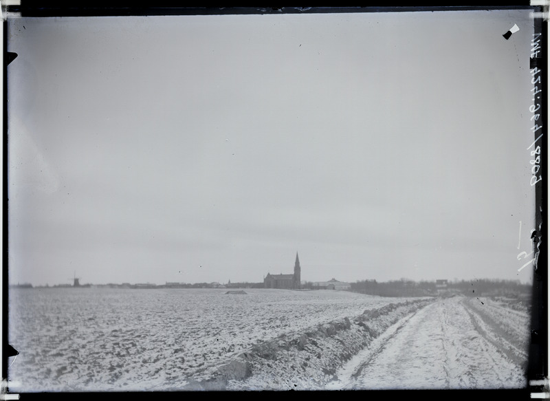 fotonegatiiv, vaade Viljandi linnale järve vastaskaldalt 23.03.1896 foto J.Riet, nr 18