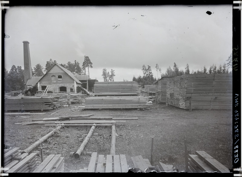 fotonegatiiv, Viljandimaa, saeveski, 1923 foto J.Riet