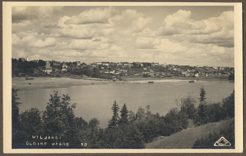 foto albumis, Viljandi, järv, heinamaa, linn (enam Tartu tee ümbrus), u 1930, foto J. Riet