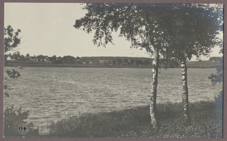 foto albumis, Viljandi, järv, linn vastaskaldalt, u 1910, foto J. Riet