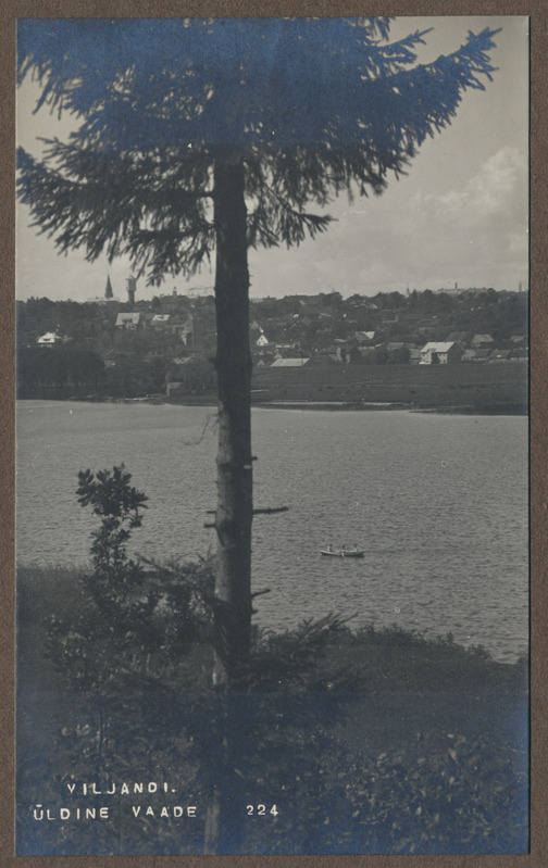 foto albumis, Viljandi, järv, linn, u 1925, foto J. Riet