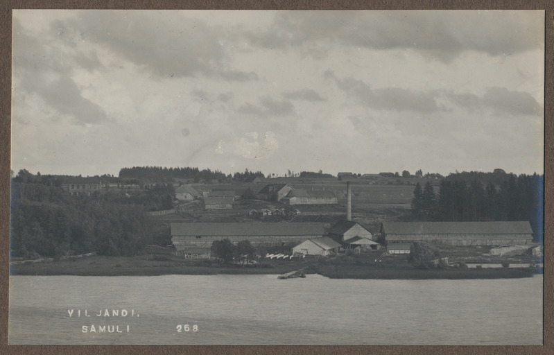 foto albumis, Viljandi, järv, Sammuli tellisetehas, u 1915, foto J. Riet