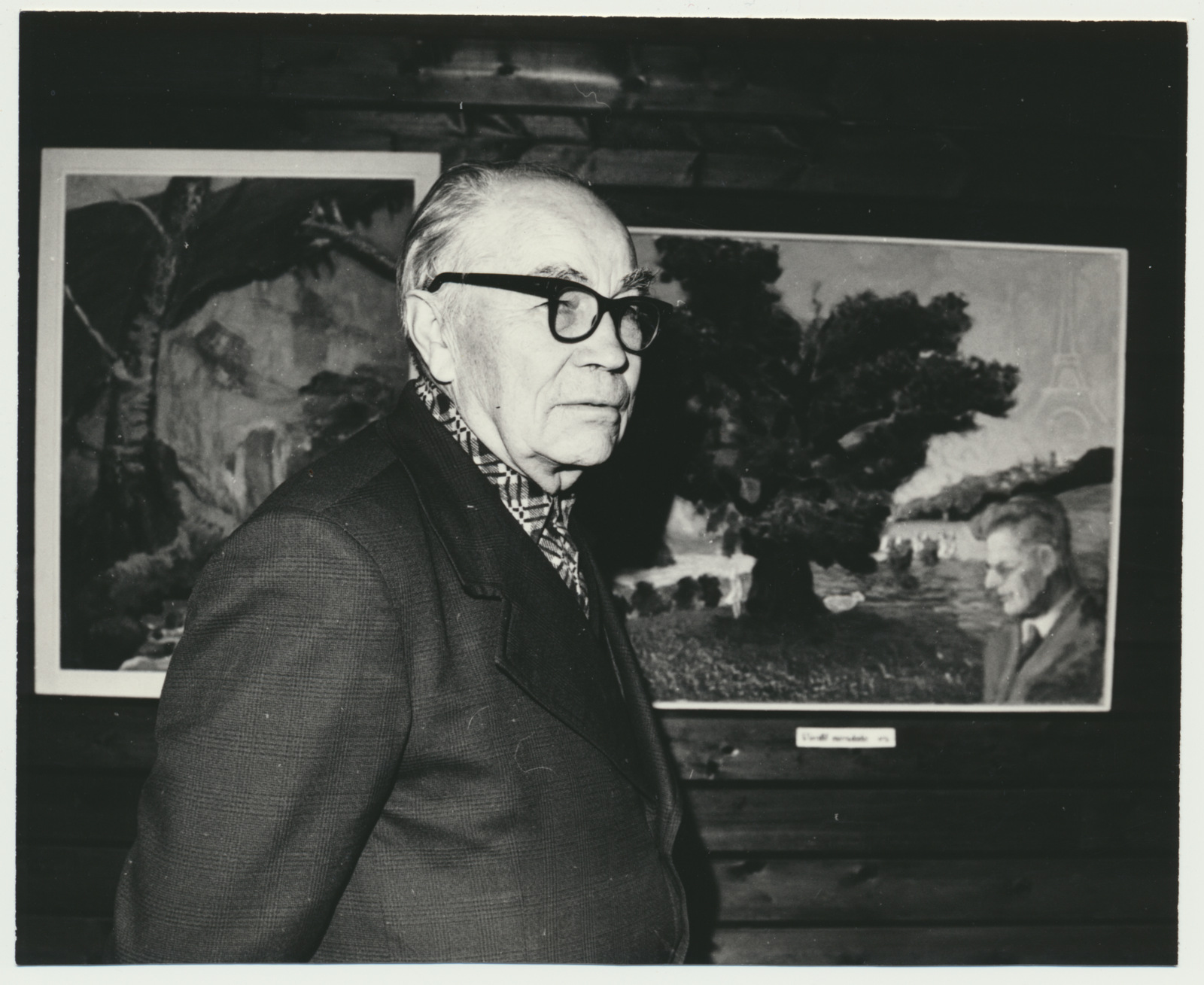 foto, Juhan Muks, näituse avamine 1977, foto E. Veliste