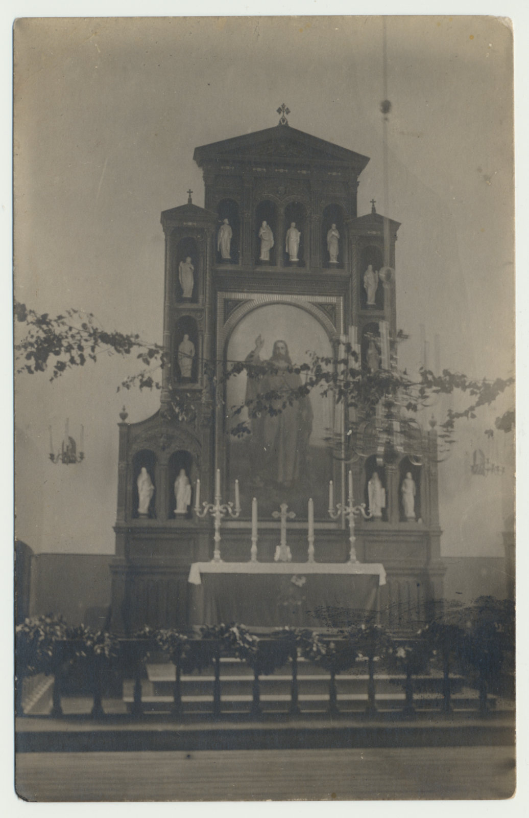 foto, Halliste khk, Halliste kirik, altar, u 1930
