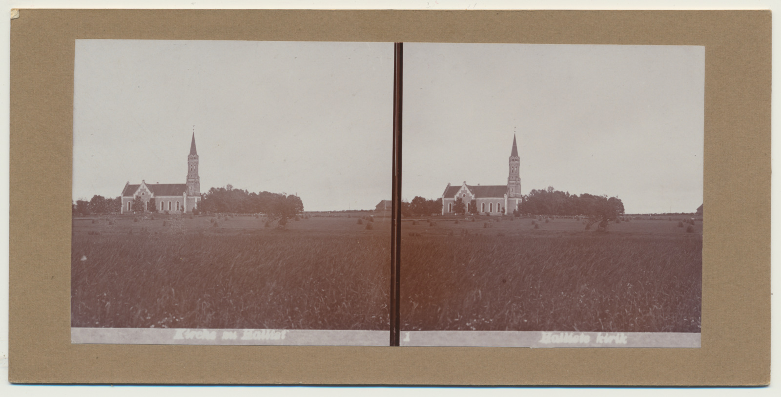 stereofoto, Halliste khk, Halliste kirik, u 1905