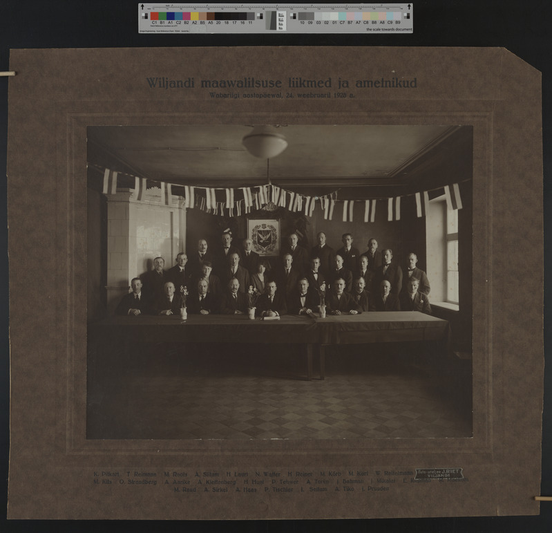 foto papil, Viljandi Maavalitsus, liikmed ja ametnikud, nimed, 1928, foto J. Riet