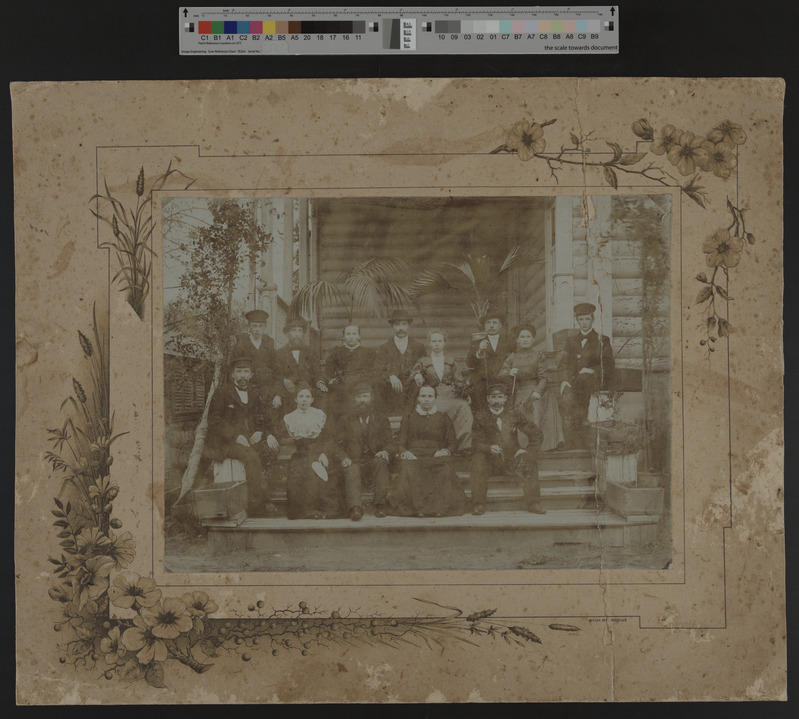 foto papil, perekond Timbermann jt mõisa trepil, Venemaa, u 1895