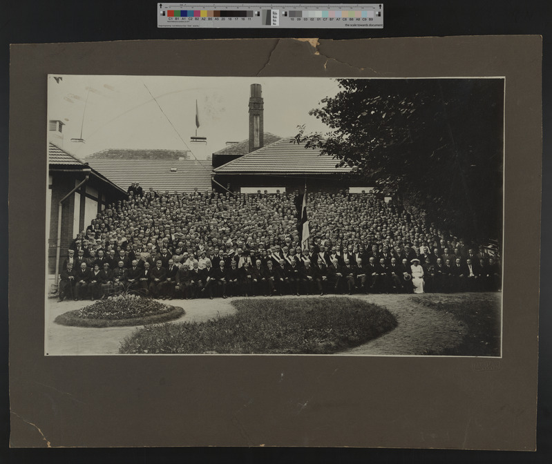 foto papil, Tartu, EÜS-i lipp 50, grupp, 1934, foto A. Lomp