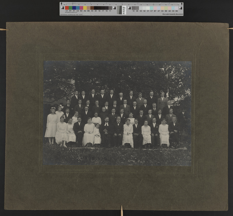 foto papil, Paistu kogudus, leerilapsed, õp. A.O. Westren- Doll, köster A. S. Tilzen, 1922 mai