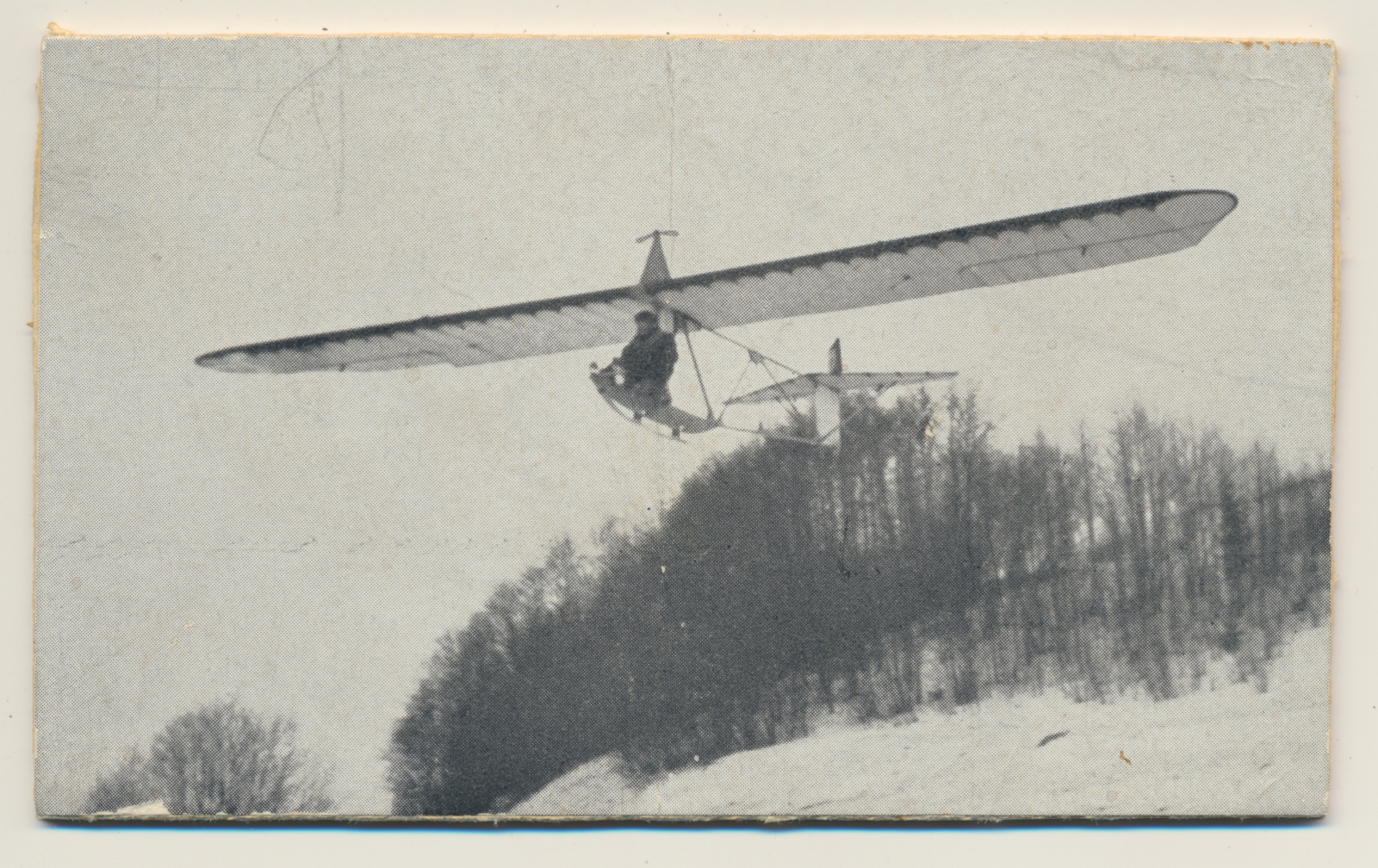 trükipilt, Viljandi, I purilennukursuse lend talvel 1934
