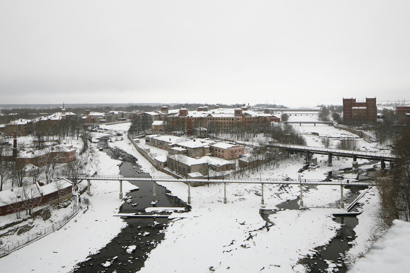 Narva Kreenholmi manufaktuur: vaade Kreenholmi veetornist