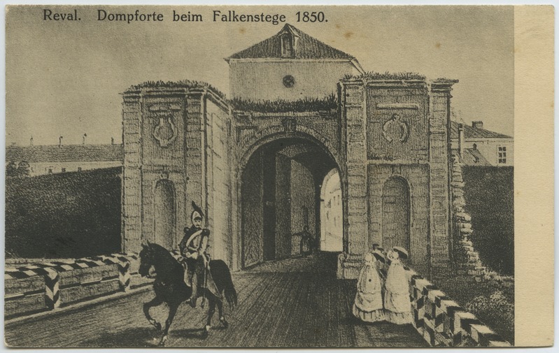 Tallinn. Reval. Dompforte beim Falkenstege 1850
