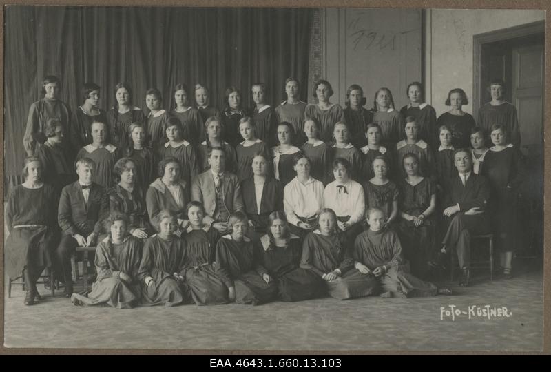 Students of the Girl School in Pärnu City, group photography