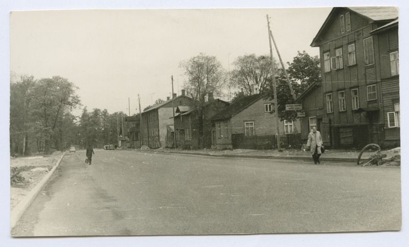 Tallinn, vaade Kadaka teele. Paremal puust elumajad.