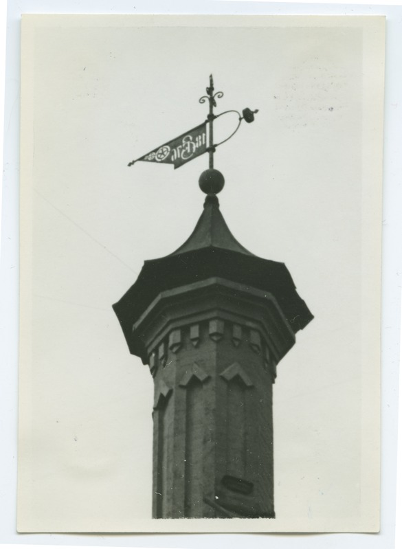 Tallinn, Kullassepa ja Kuninga tänava nurgamaja torn ja tuulelipp, anno 1876.