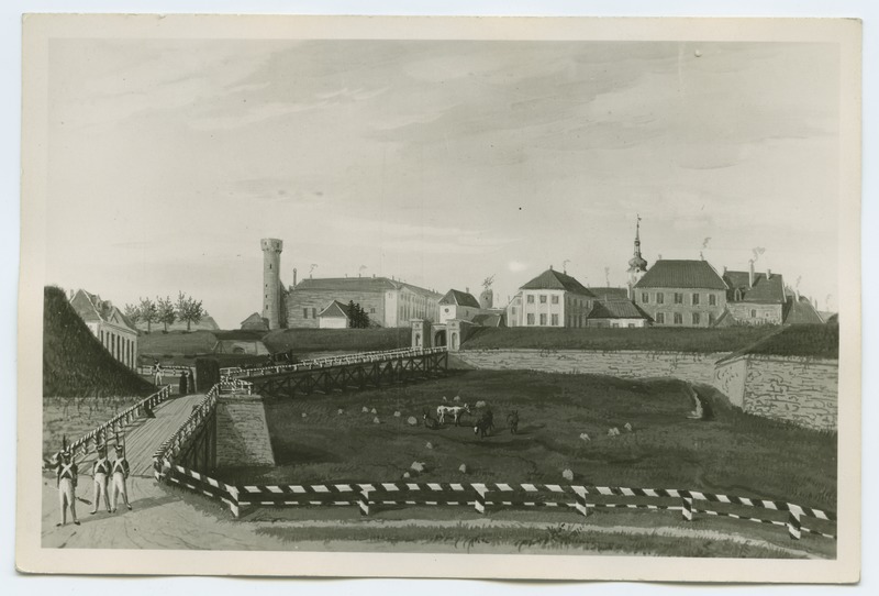 J.Han, "Die Dompforte", Toompea vaade lõuna poolt.