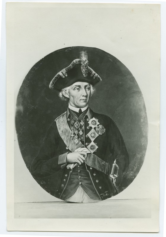 Suvorov, H.V. poolportree, 3/4 pööre vasakule, peakattes, õlimaal, ovaalne.