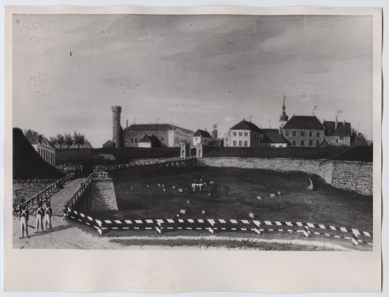Tallinn, Toompea vallivärav umbes aastal 1825, J.Han.