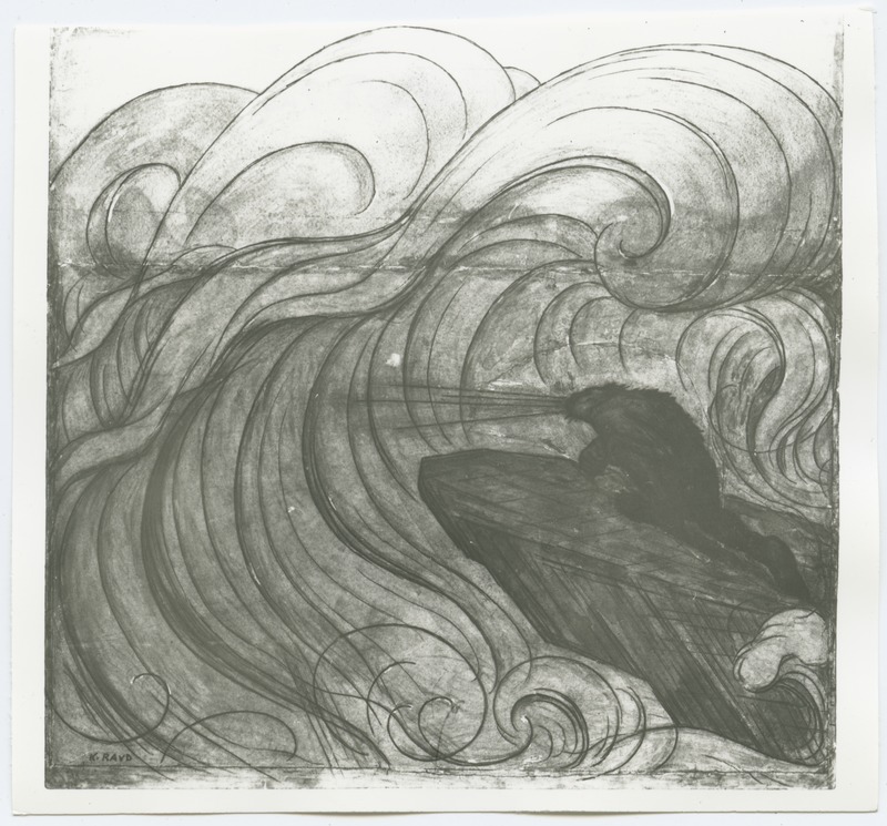 K. Raud "Sorts Peipsit lainele puhumas", umbes 1934. aastast.