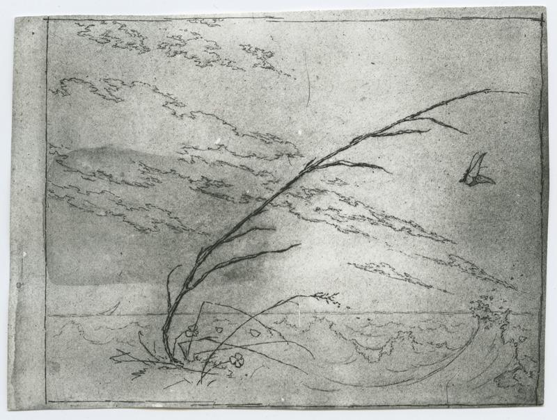 K. Raud, maastikujoonistus umbes 1885. aastast.
