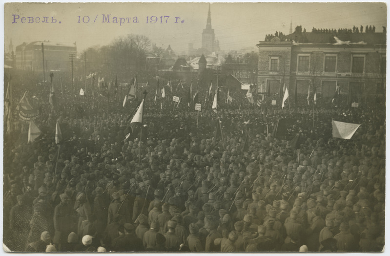 Tallinn. Meeleavaldus Vene turul 10. märts 1917