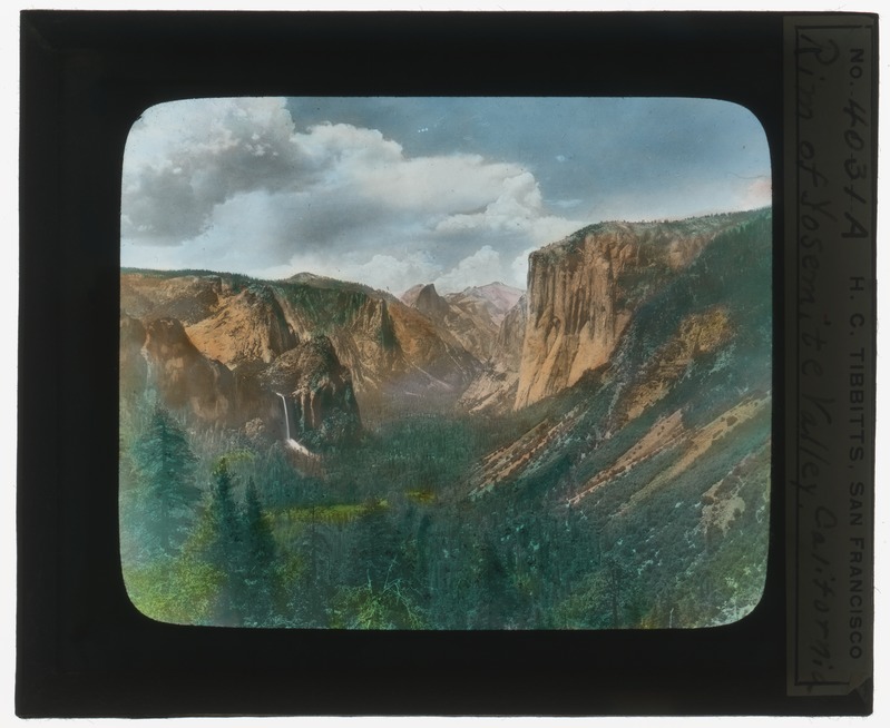 Koloreeritud õppeslaid klaasil (Yosemite Valley, California)