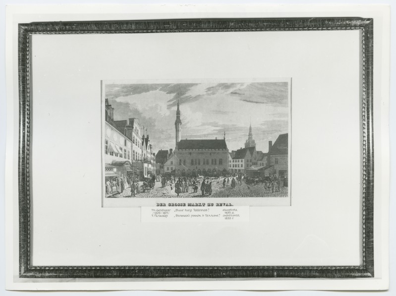 Th. Gehlhaar "Suur turg Tallinnas" 1835. aastast.