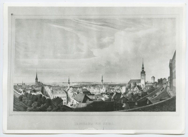 Locillot de Mars "Tallinna panoraam Toompealt" 19. sajandist.