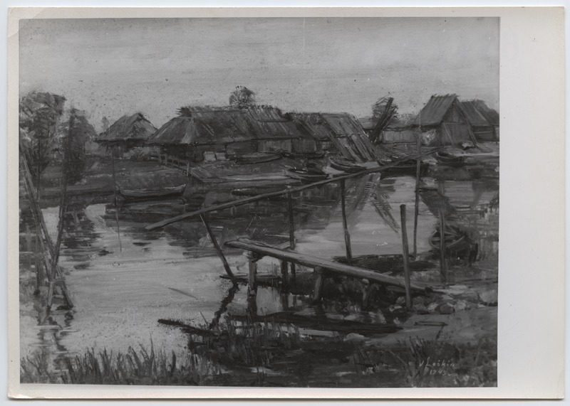 Fotoreproduktsioon V. Leðkin, "Narva jõel"- Kevadnäitus 1943. aastal.