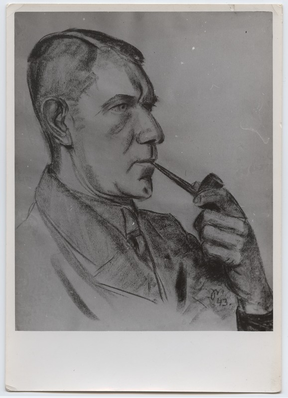 Fotoreproduktsioon J. Niemeyer "Maanõunik Schröder" erakogudest (Eesti kunst).