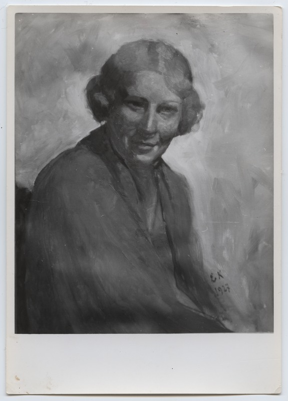 Fotoreproduktsioon E.Kretschmann "Naise portree" ("Frauenbildnis").