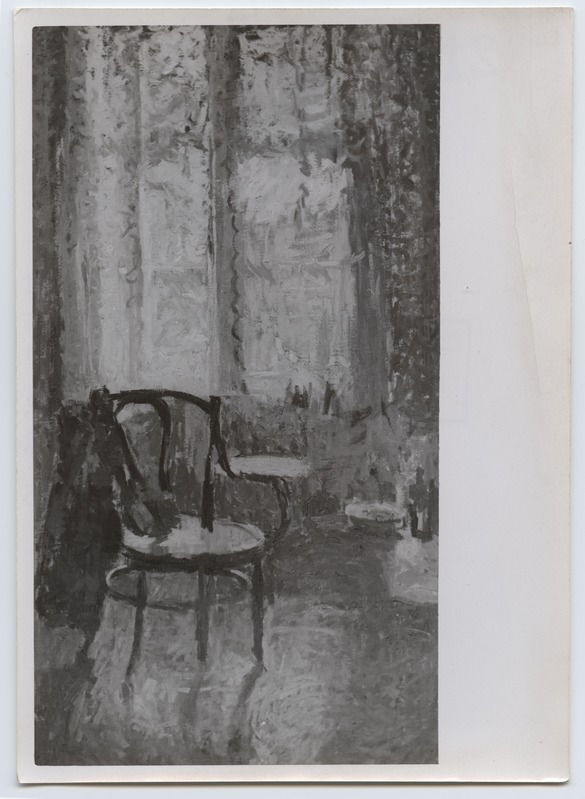 Fotoreproduktsioon L. Kits-Mägi "Interjöör" - Talvenäitus 1944. aastal.