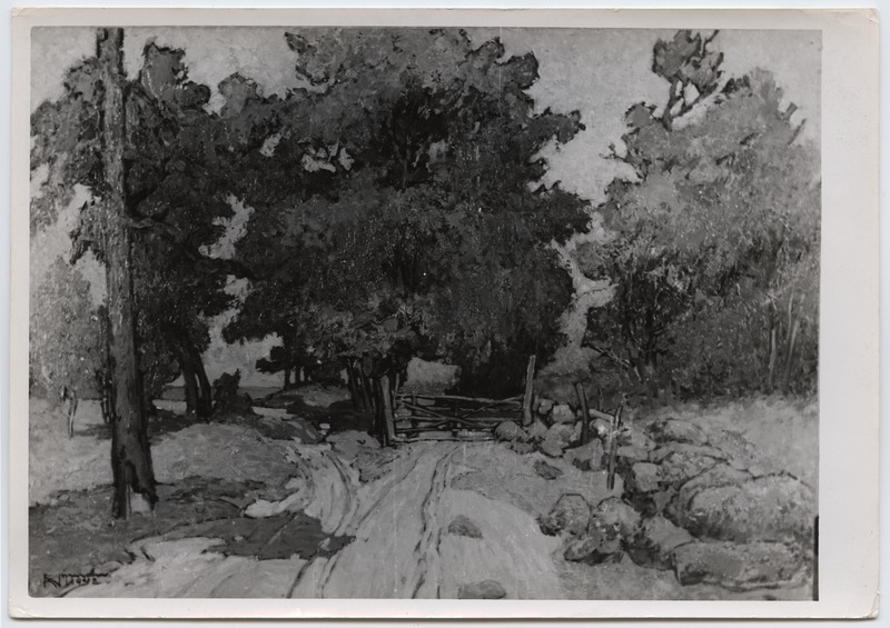 Fotoreproduktsioon R. Nyman "Sügisel" - Jõulunäitus 1942. aastal.
