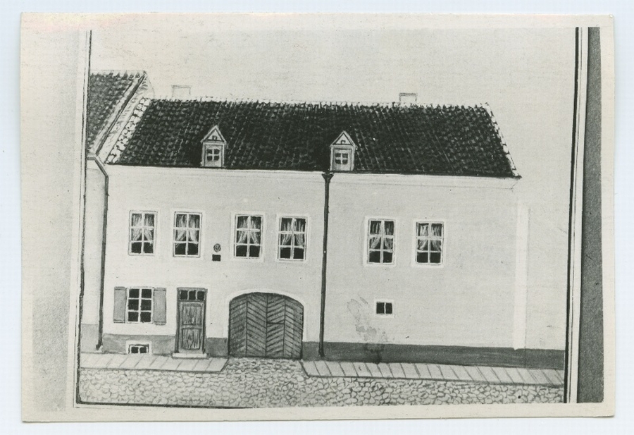 Joonis: "Haus in Breitstrasse 4 in Reval 1853".