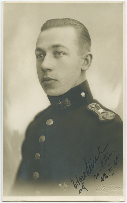 Nooremleitnant Edgar Visvald Liive portree