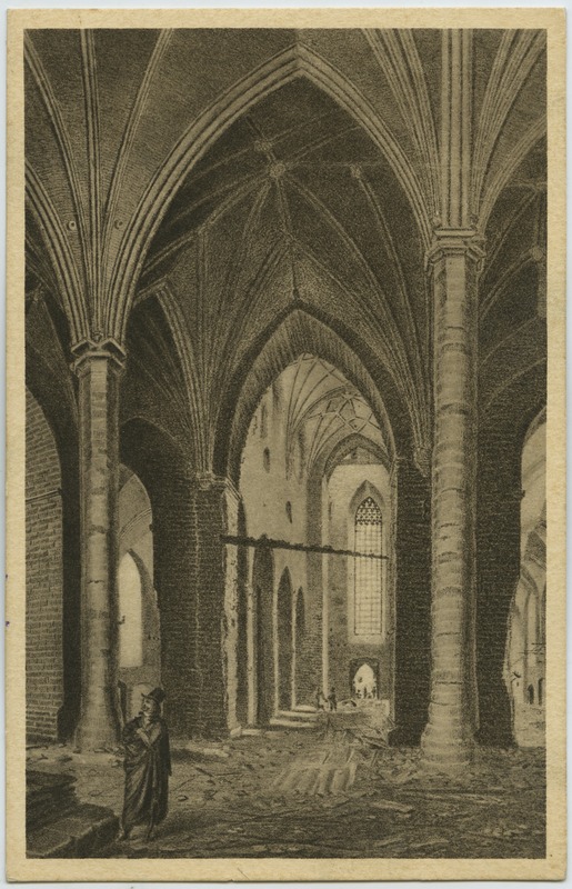 Tallinn. Das Innere der St. Olai-Kirche in Reval nach dem Brande des 16 Juni 1820 gez. v. C. v. Ungern-Sternberg (Oleviste kiriku sisevaade)