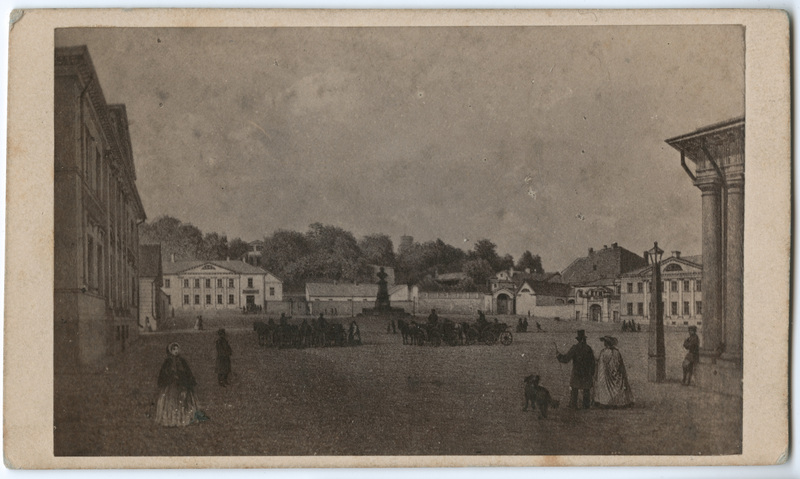 Fotorepro Louis Höflingeri litograafiast Tartu Barclay plats.