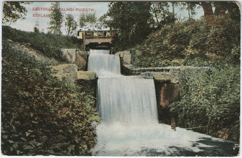 Postkaart. Palmse puiestik (Palmse mõisapark). Sild