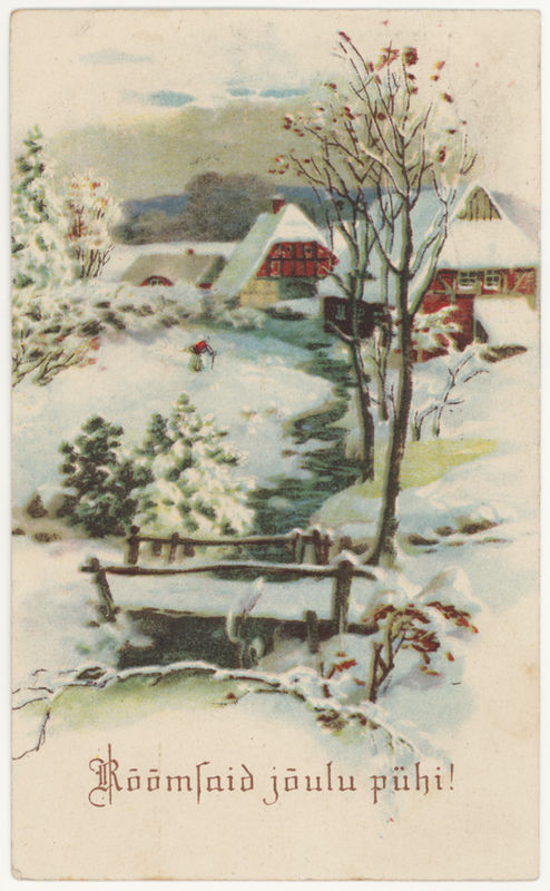 Postkaart Rõõmsaid jõulu pühi