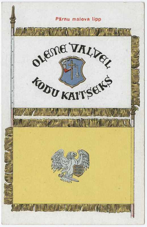 Kaitseliidu Pärnu maleva lipp - esi- ja tagakülg