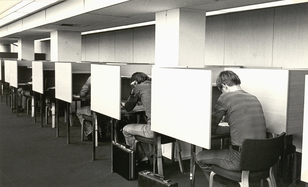 Students in a reading room