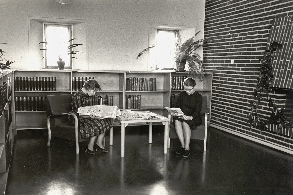 Students in a reading room