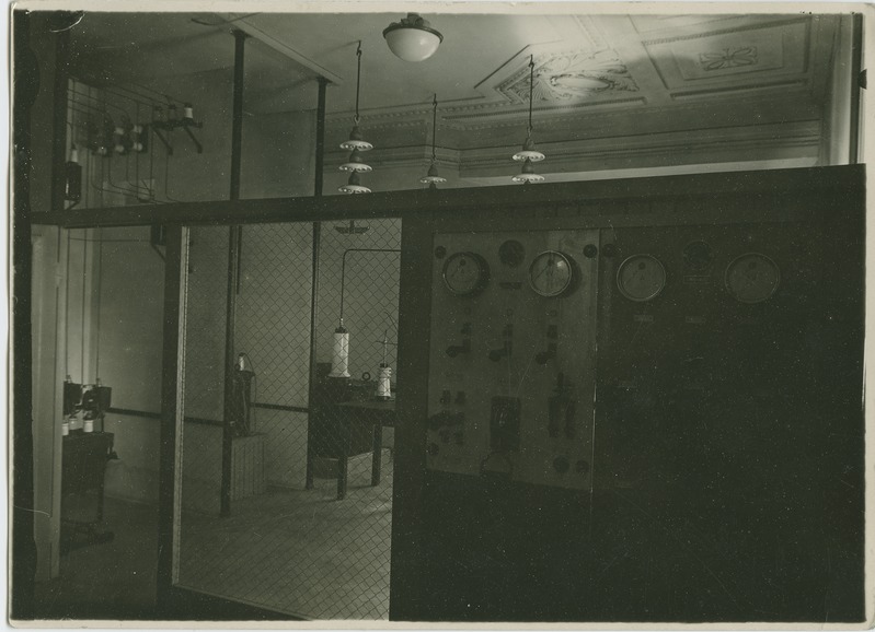 Kõrgepinge labor ja kõrgepinge proovitrafo Tallinna Tehnikumis Pikk t. 20, 1928