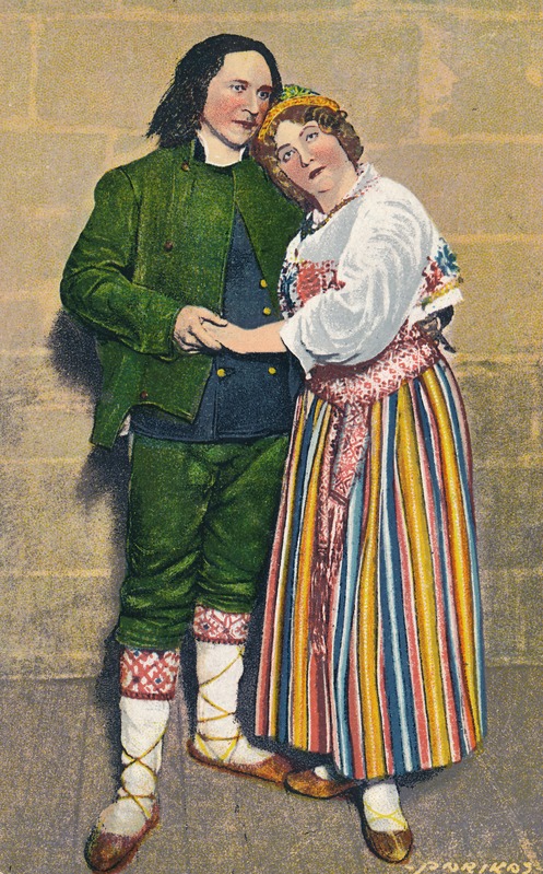 Eesti rahvariides mees ja naine