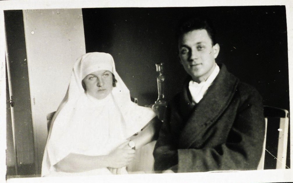 Nurse and patient of the Defence Forces Central Hospital