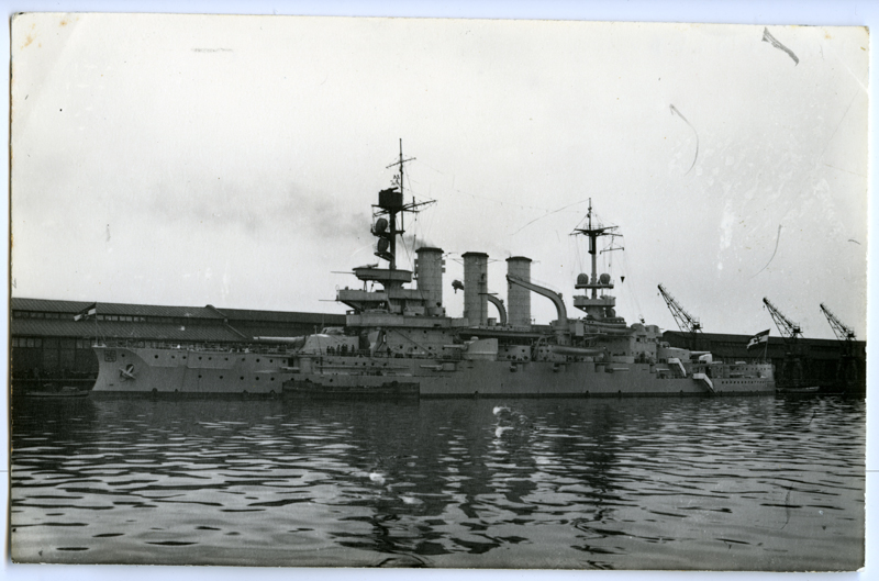 Saksa lahingulaev "Hessen" Tallinna sadamas 1933.a.