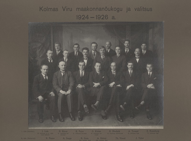 Viru maakonnanõukogu ja valitsus 1924 - 1926