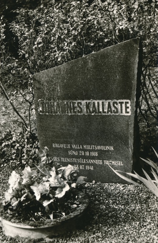 Tõrma, mälestuskivi Johannes Kallastele