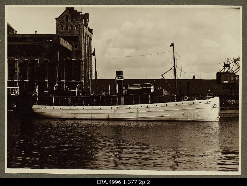City view of Tallinn - ship in port.