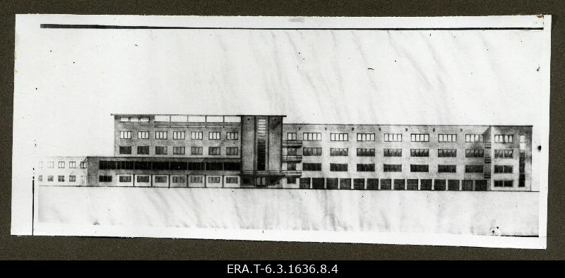 Photocopy from the planned beach hotel competition project Albergo on the Pärnu beach. Is part of the Pärnu resort development and new construction plan, which was discussed at the Pärnu City Council meeting on 23 January 1935